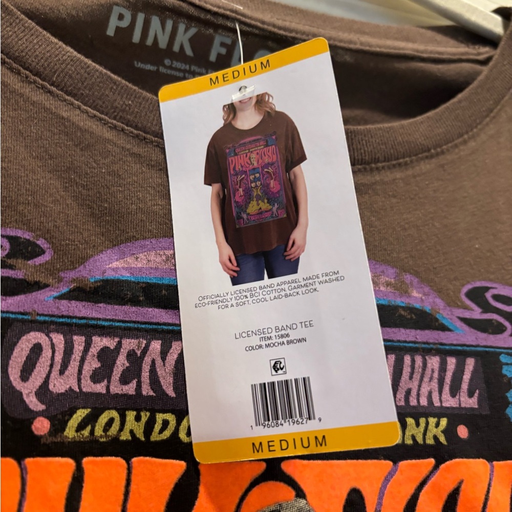 Pink Floyd Brown Tee with Vibrant Graphic